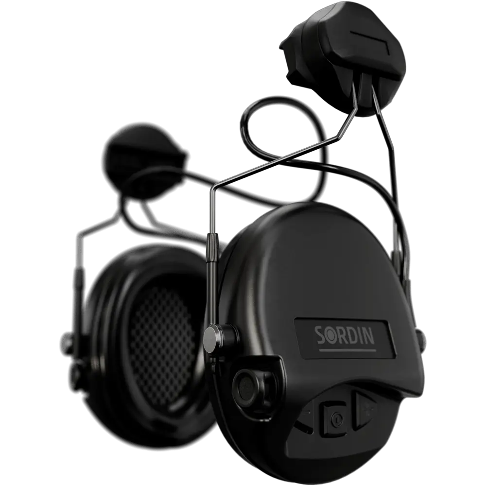 Sordin Supreme MIL AUX Active Hearing Protection with ARC Rail Adapters