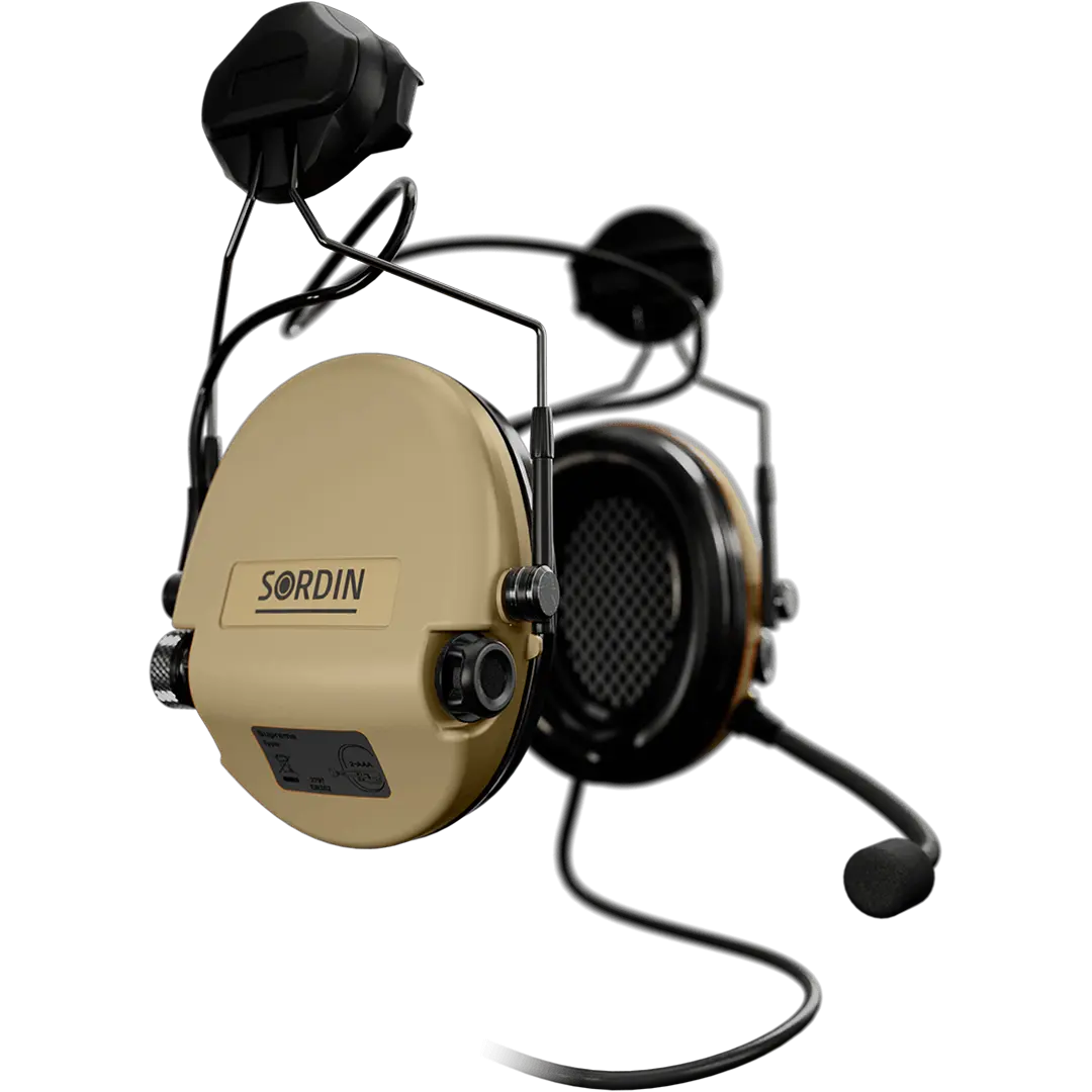 Sordin Supreme MIL CC Active Hearing Protection, ARC Rail Adapter & Nexus TP120 Plug