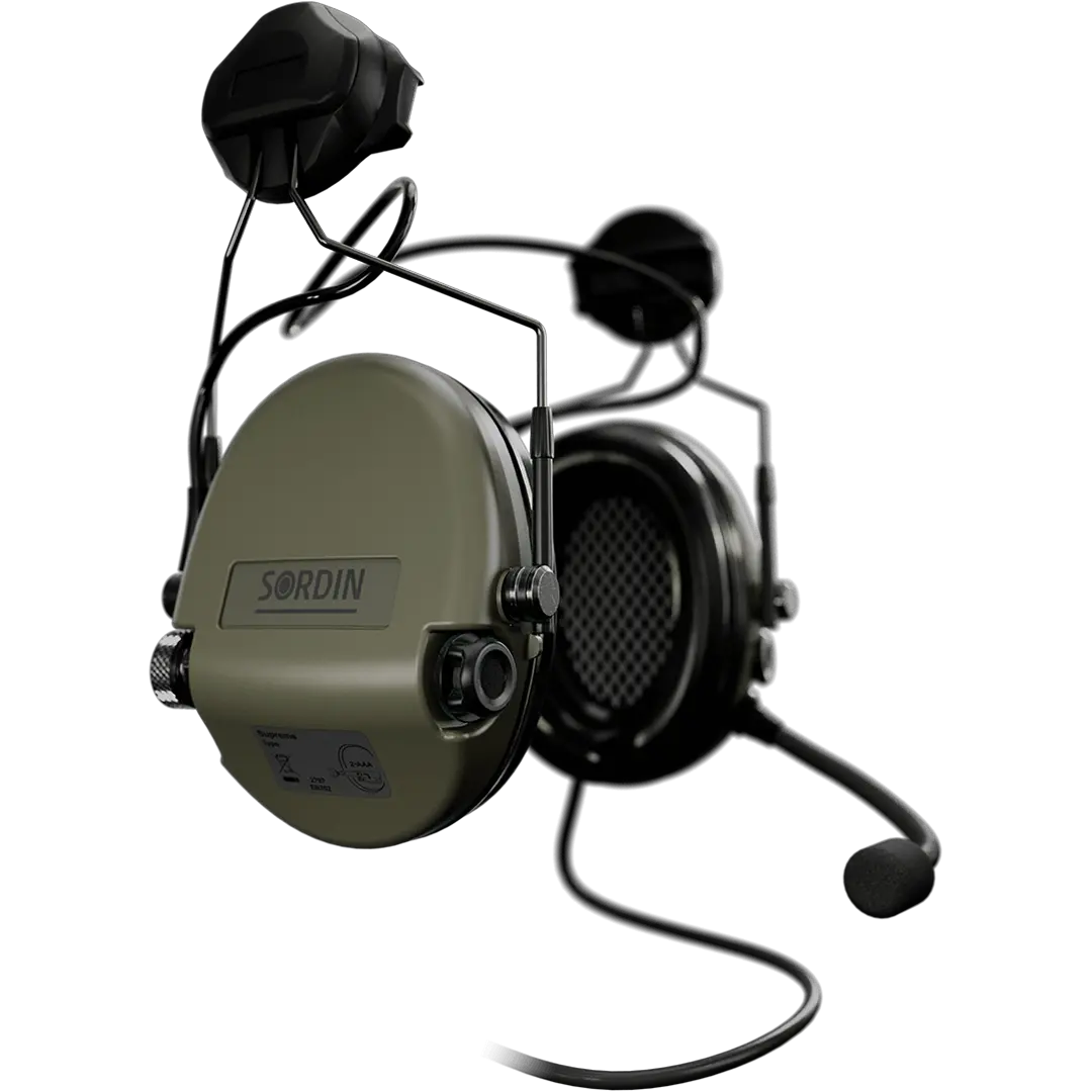 Sordin Supreme MIL CC Active Hearing Protection, ARC Rail Adapter & Nexus TP120 Plug