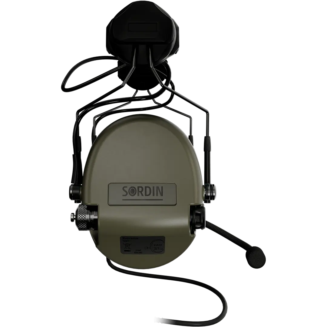 Sordin Supreme MIL CC Active Hearing Protection, ARC Rail Adapter & Nexus TP120 Plug