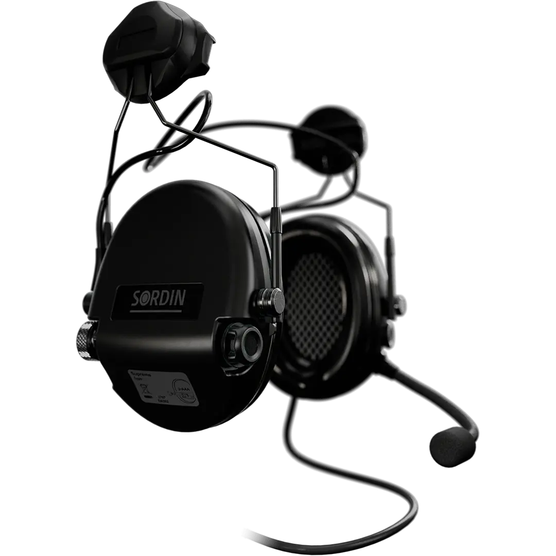 Sordin Supreme MIL CC Active Hearing Protection, ARC Rail Adapter & Nexus TP120 Plug