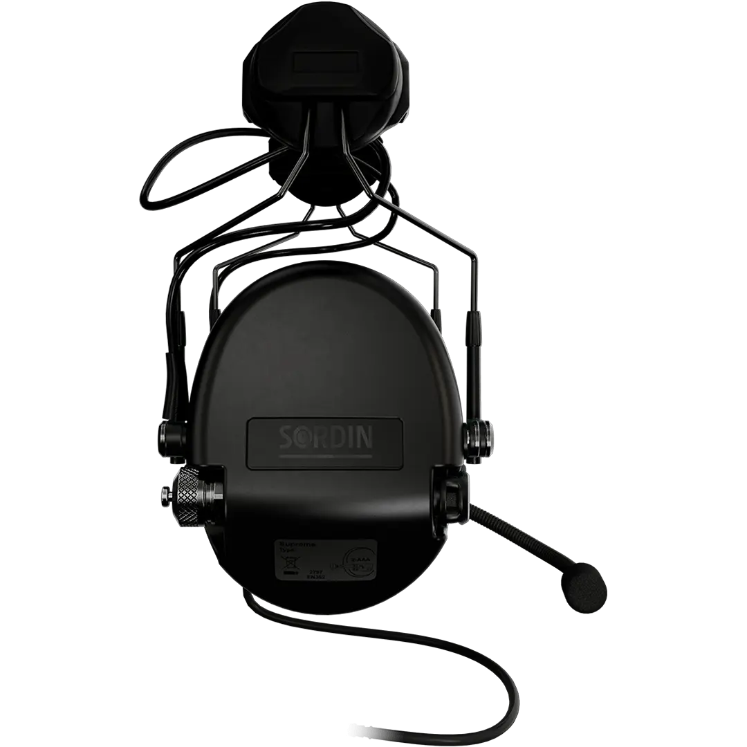 Sordin Supreme MIL CC Active Hearing Protection, ARC Rail Adapter & Nexus TP120 Plug