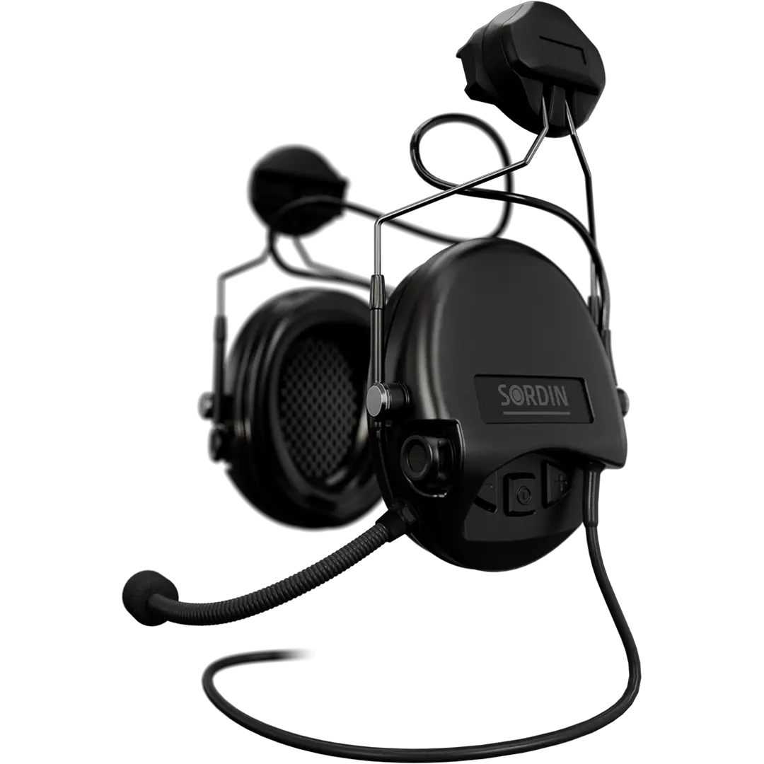 Sordin Supreme MIL CC Active Hearing Protection, ARC Rail Adapter & Nexus TP120 Plug