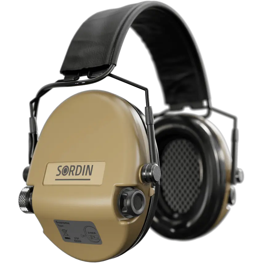 Sordin Supreme MIL AUX Active Hearing Protection with Slim Headband