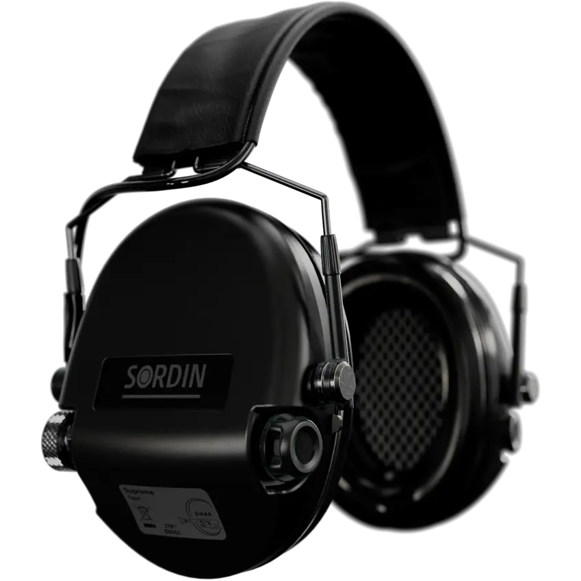 Sordin Supreme MIL AUX Active Hearing Protection with Slim Headband