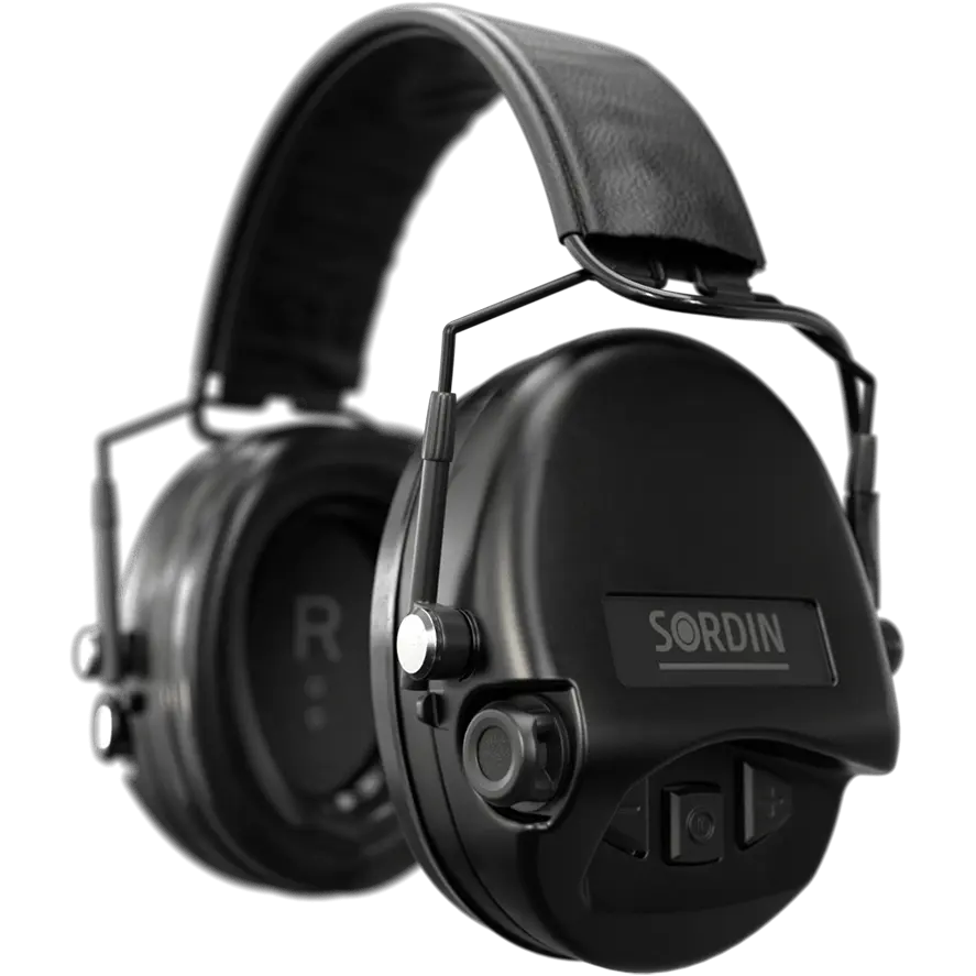 Sordin Supreme MIL AUX SFA Active Hearing Protection with Flexible Attenuation - NRR 24 dB
