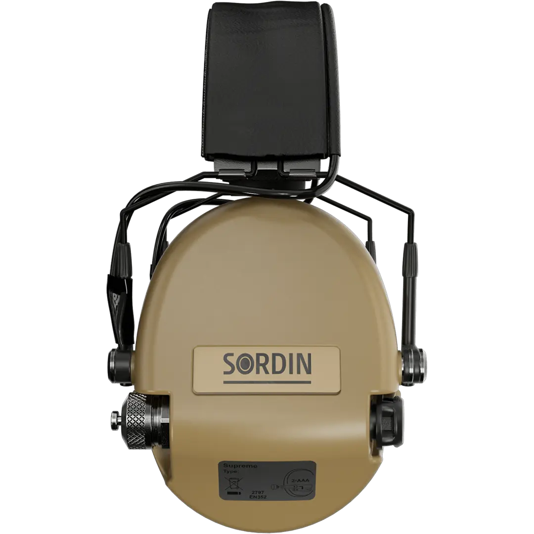 Sordin Supreme MIL AUX SFA Active Hearing Protection with Flexible Attenuation - NRR 24 dB