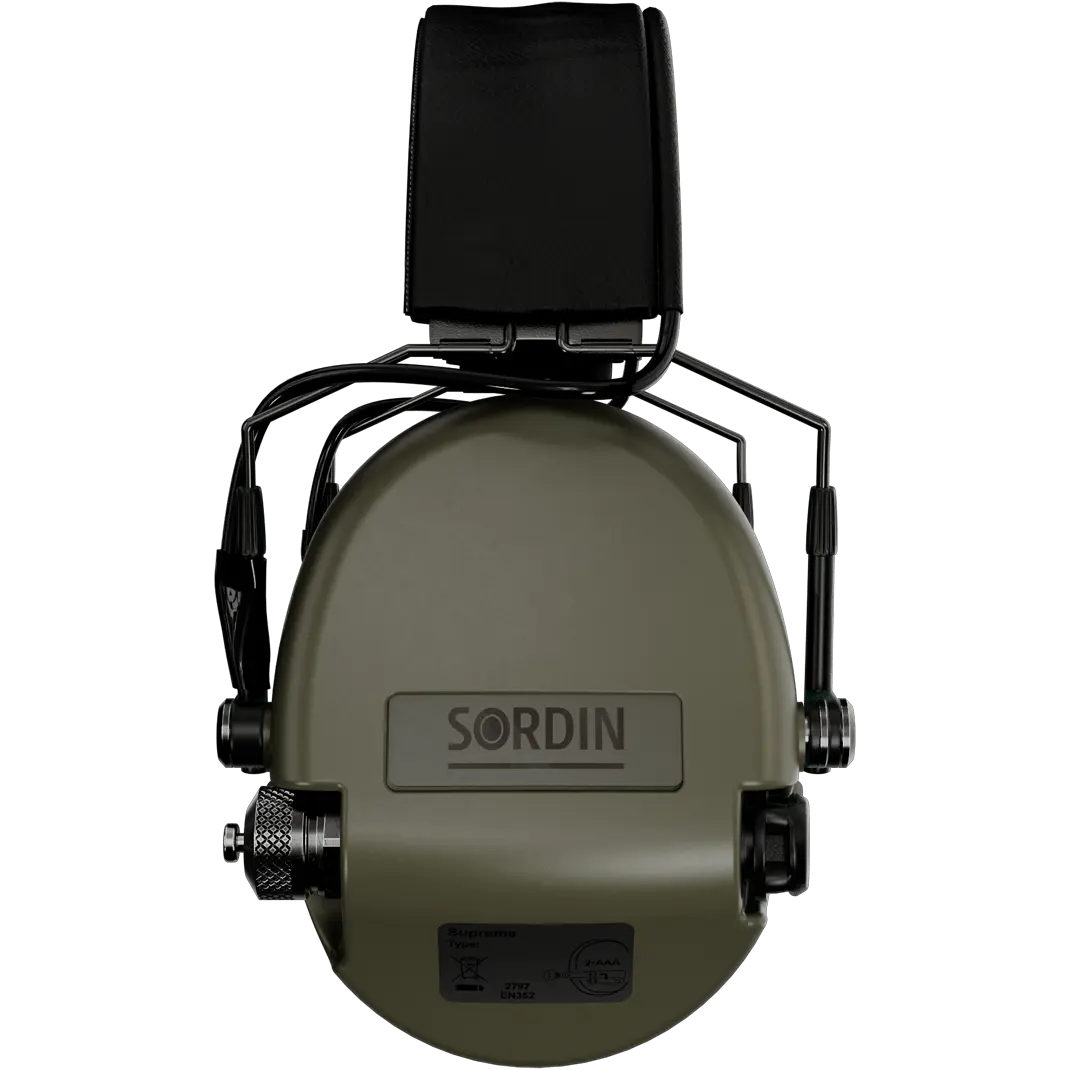 Sordin Supreme MIL AUX SFA Active Hearing Protection with Flexible Attenuation - NRR 24 dB