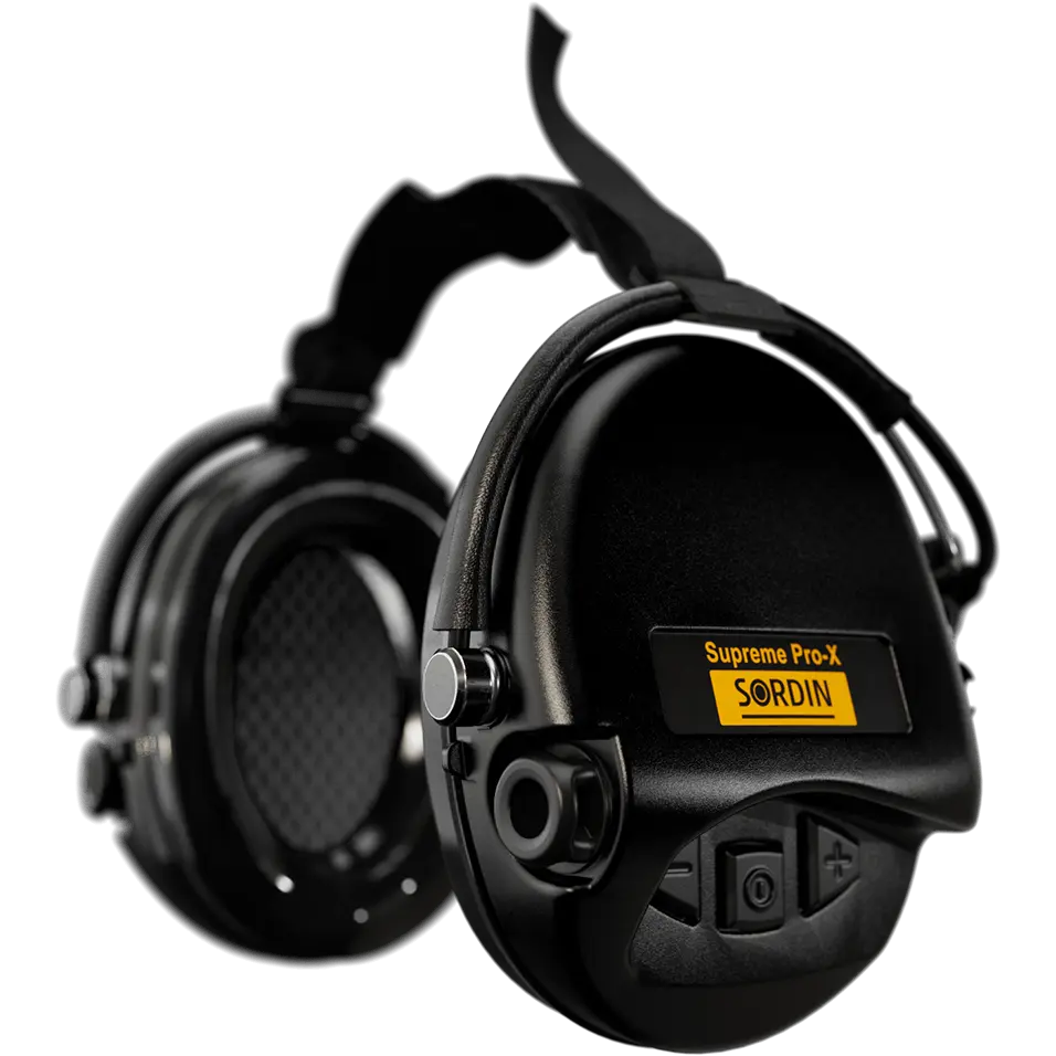 Sordin Supreme Pro-X Active Shooting Earmuff with Neckband & Gel Cushions