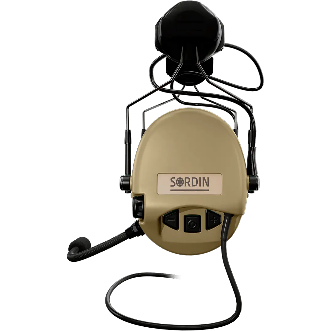 Sordin Supreme MIL CC Active Shooting Earmuff, ARC Rail Adapter & Nexus TP120 Plug