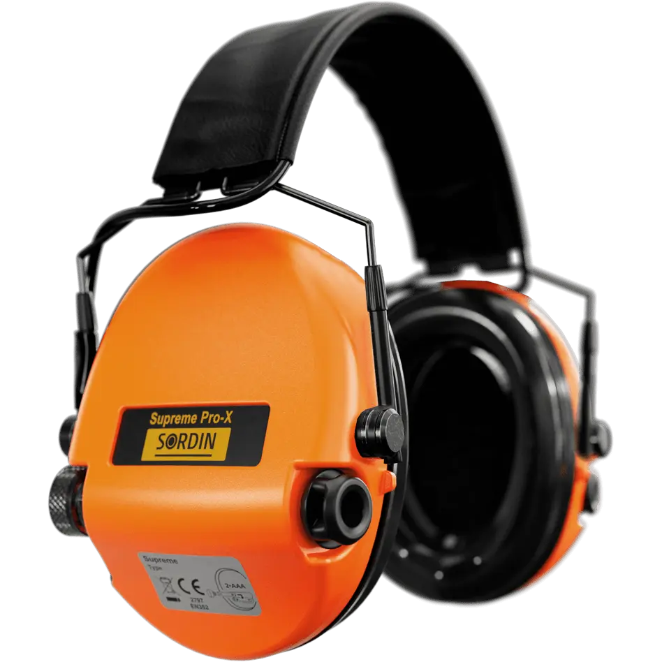 Sordin Supreme Pro-X Slim Active Shooting Earmuff, ARC Rail Adapter Compatible