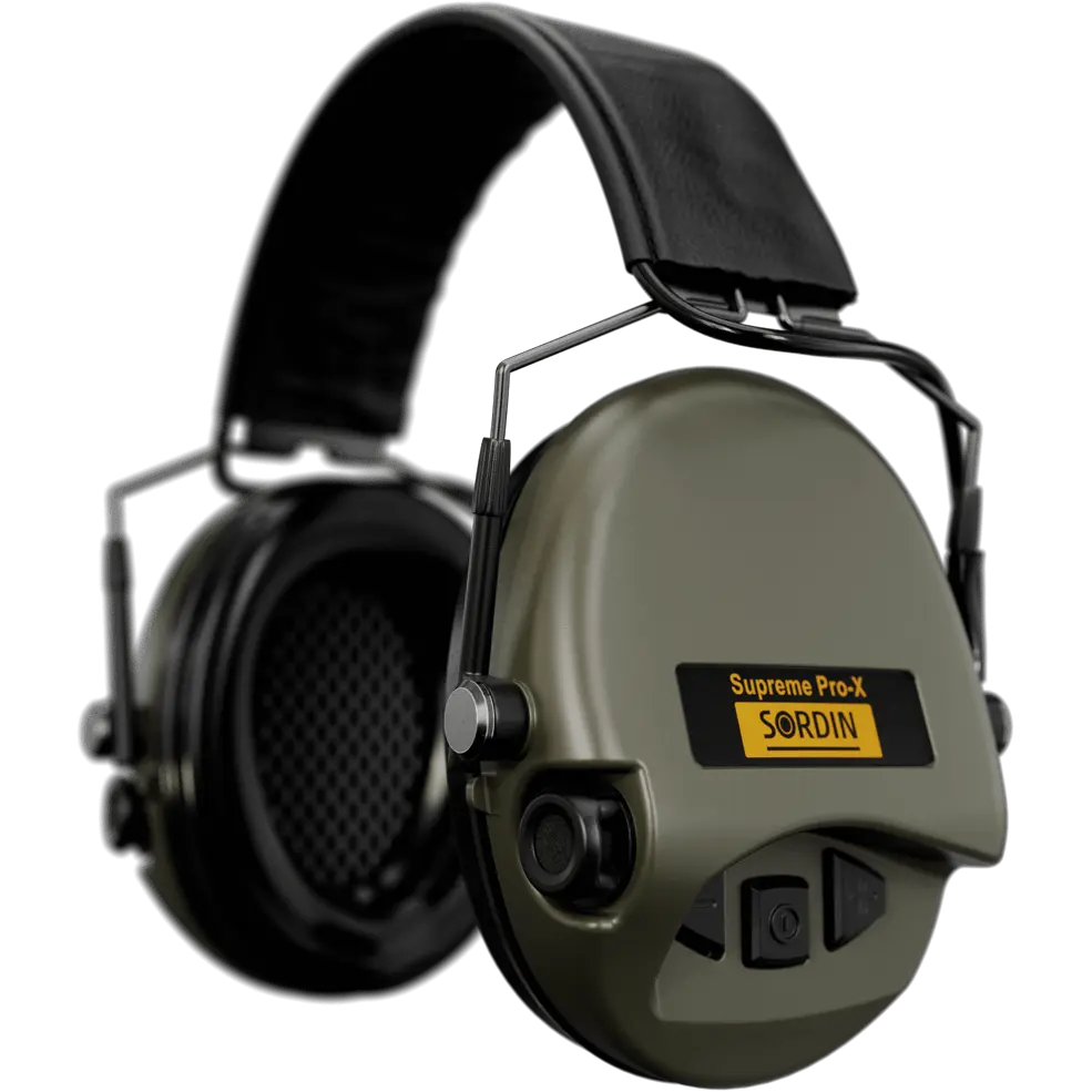 Sordin Supreme Pro-X Slim Active Shooting Earmuff, ARC Rail Adapter Compatible