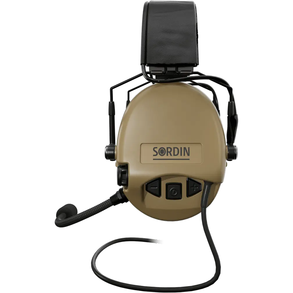 Sordin Supreme MIL CC Slim Active Shooting Earmuff with Nexus TP120 Plug