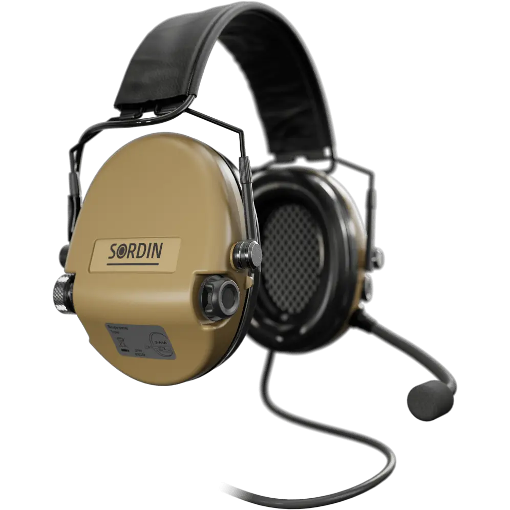 Sordin Supreme MIL CC Slim Active Shooting Earmuff with Nexus TP120 Plug