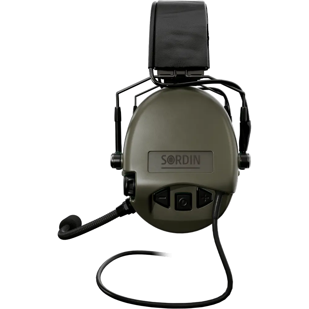 Sordin Supreme MIL CC Slim Active Shooting Earmuff with Nexus TP120 Plug