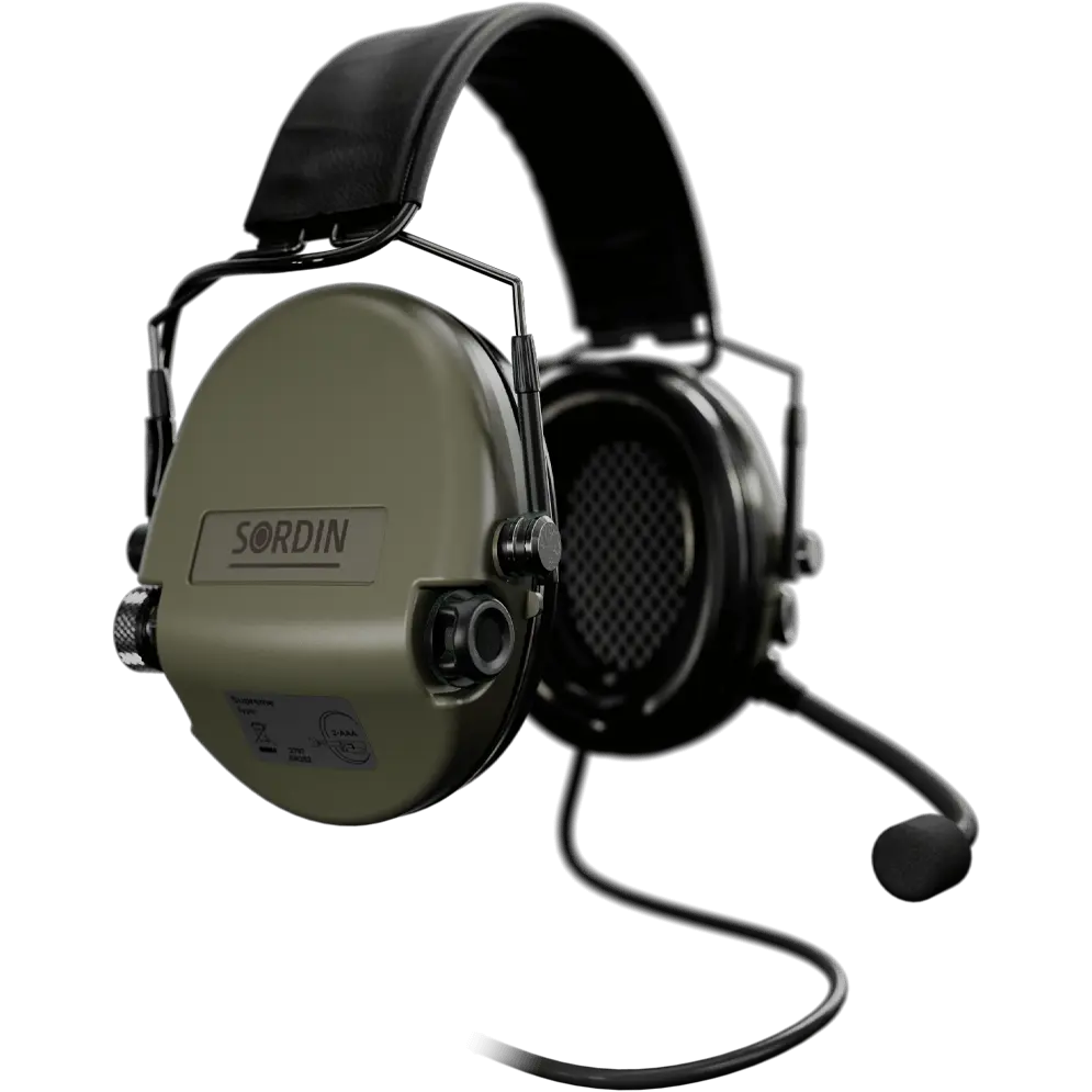 Sordin Supreme MIL CC Slim Active Shooting Earmuff with Nexus TP120 Plug