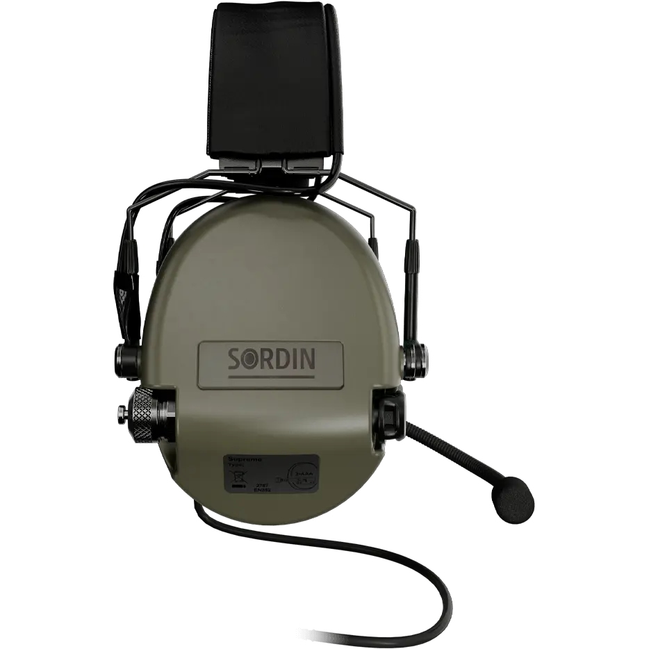 Sordin Supreme MIL CC Slim Active Shooting Earmuff with Nexus TP120 Plug