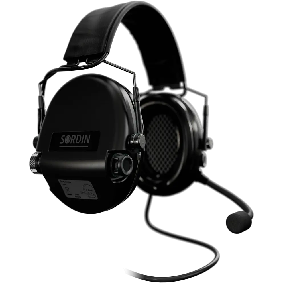 Sordin Supreme MIL CC Slim Active Shooting Earmuff with Nexus TP120 Plug