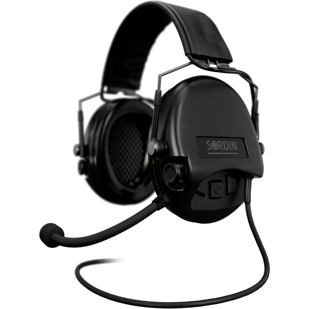 Sordin Supreme MIL CC Slim Active Shooting Earmuff with Nexus TP120 Plug