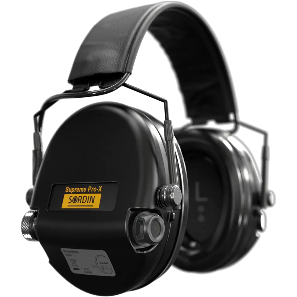 Sordin Supreme Pro-X SFA Active Shooting Earmuff with Flexible Attenuation