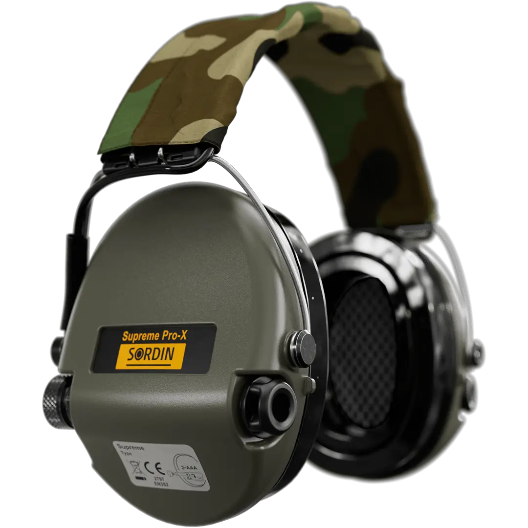 Sordin Supreme Pro-X LED Active Shooting Earmuff LED Light & Gel Cushions