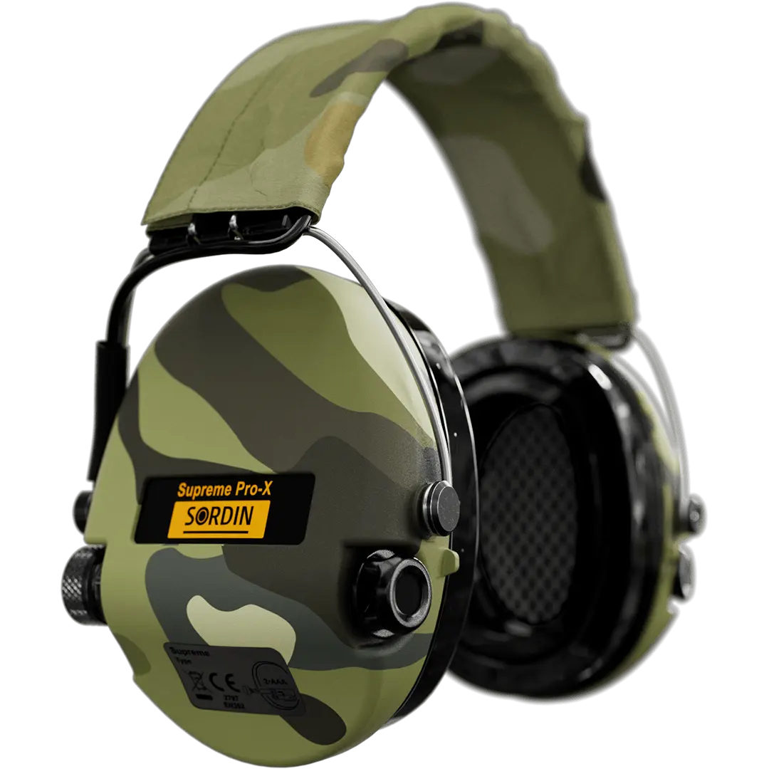 Sordin Supreme Pro-X LED Active Shooting Earmuff LED Light & Gel Cushions