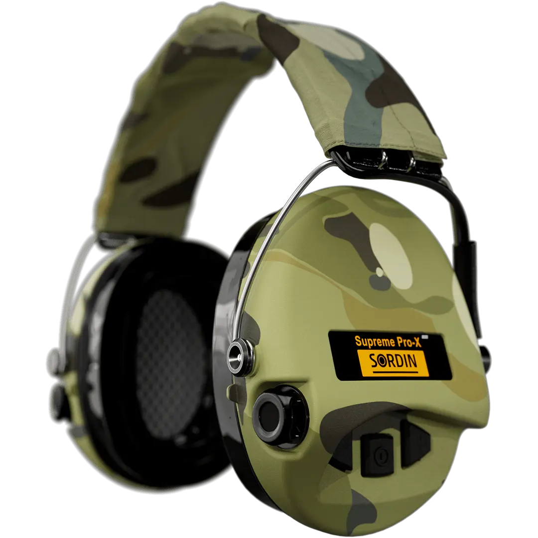 Sordin Supreme Pro-X LED Active Shooting Earmuff LED Light & Gel Cushions