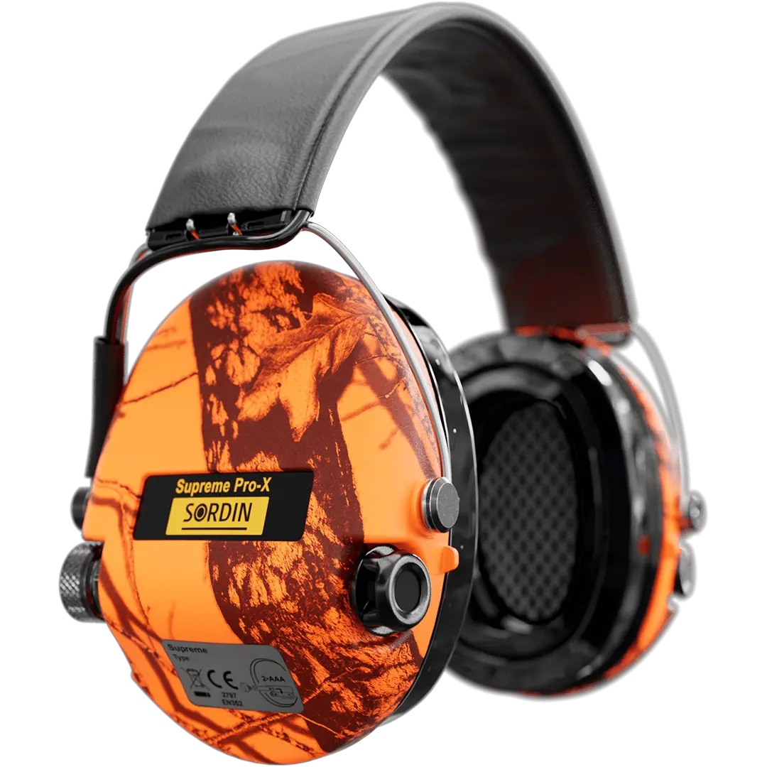 Sordin Supreme Pro-X LED Active Ear Defenders with LED Light & Gel Kits