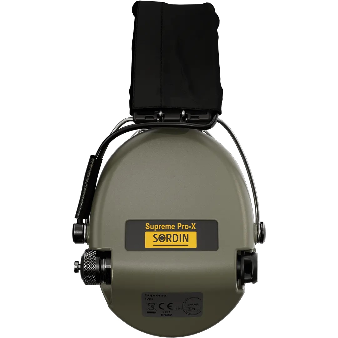 Sordin Supreme Pro X Active Shooting Earmuff with Black Headband Gel ACE Schakal Shop