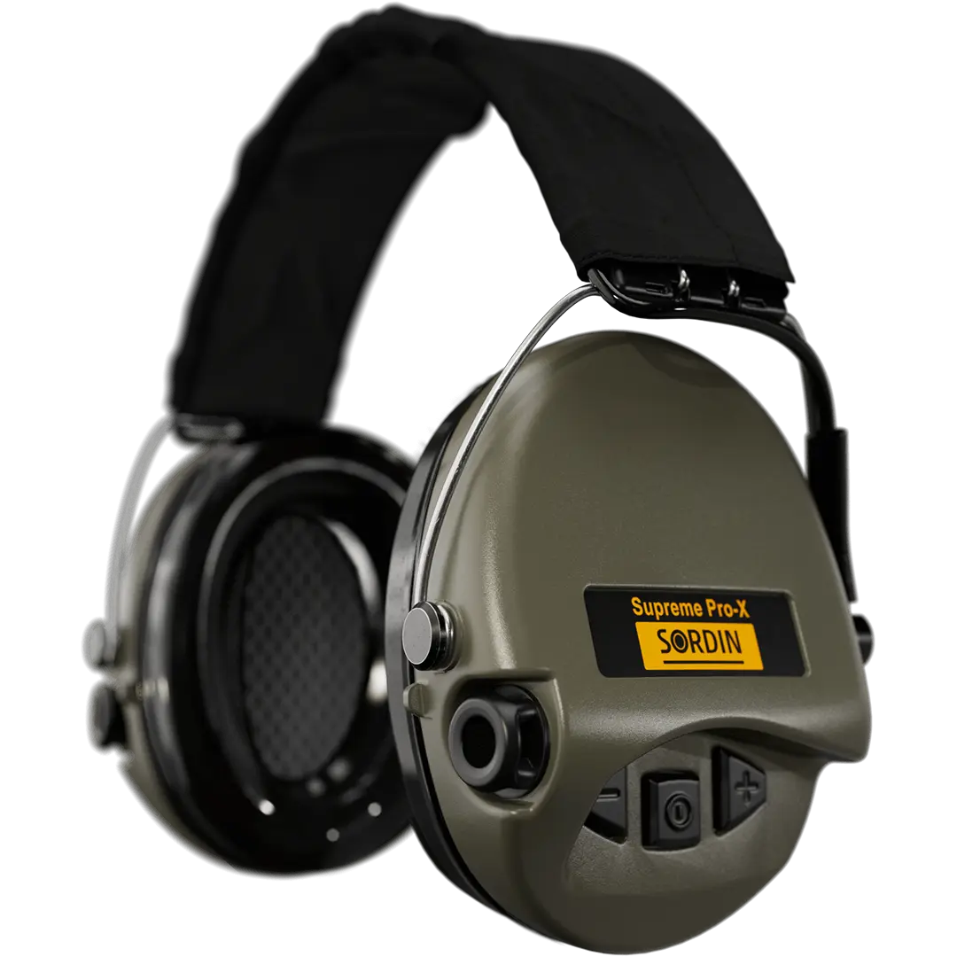 Sordin Supreme Pro-X Active Shooting Earmuff with Black Headband