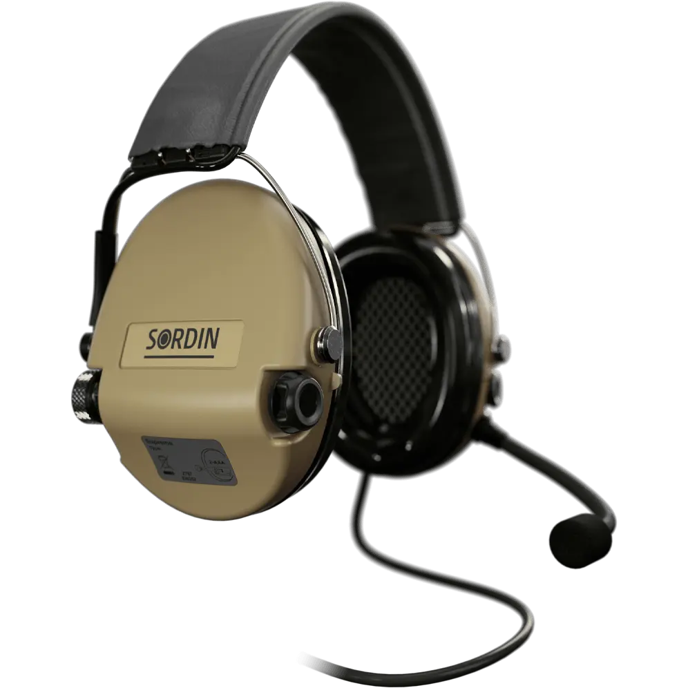 Sordin Supreme MIL CC Active Shooting Earmuff with Nexus TP120 Plug