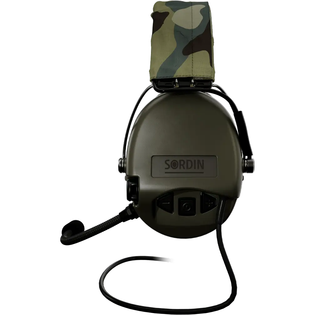 Sordin Supreme MIL CC Active Shooting Earmuff, Camo Headband & Nexus TP120 Plug