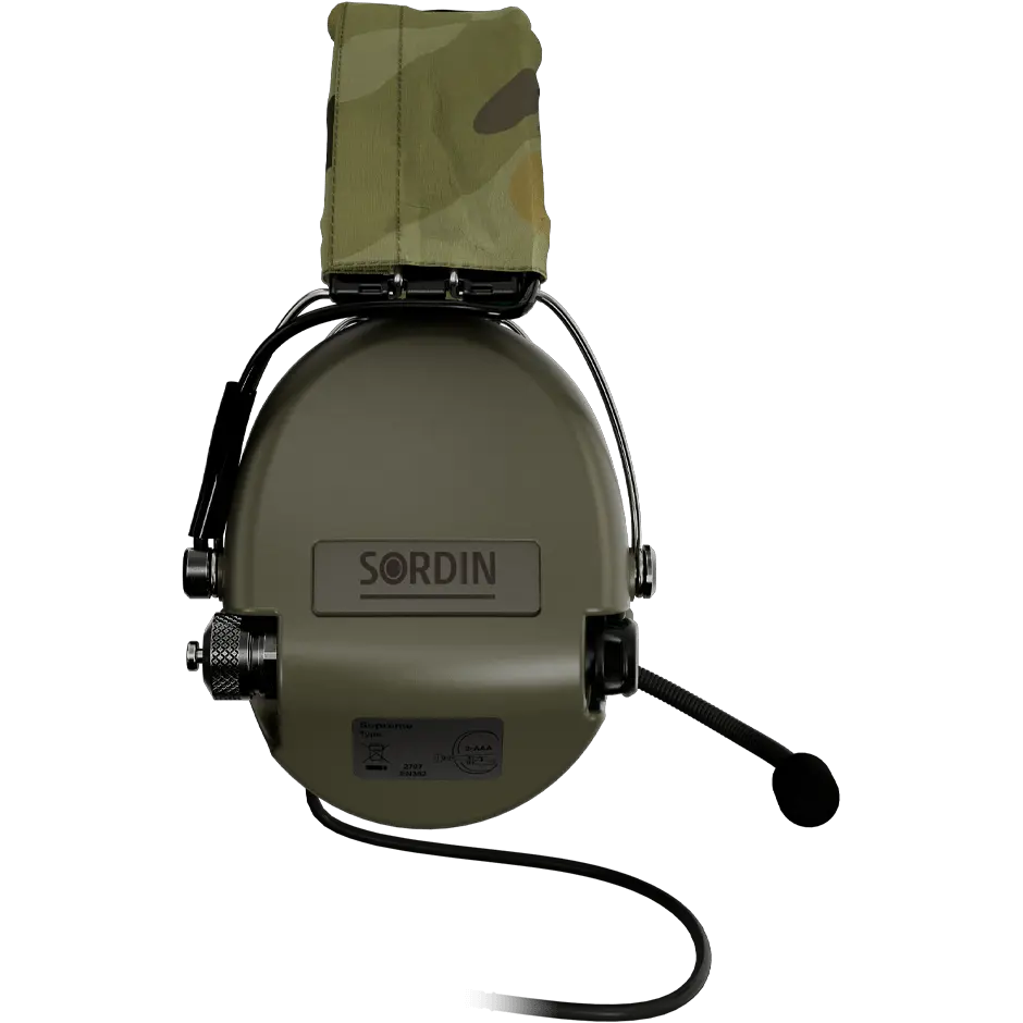 Sordin Supreme MIL CC Active Shooting Earmuff, Camo Headband & Nexus TP120 Plug