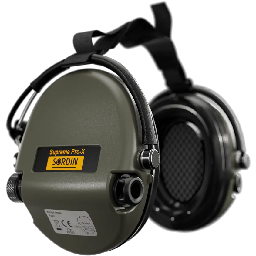 Sordin Supreme Pro-X Active Shooting Earmuff with Neckband