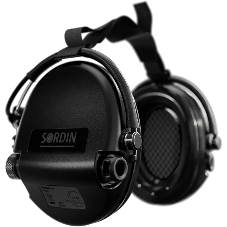 Sordin Supreme MIL AUX Active Shooting Earmuff with Neckband