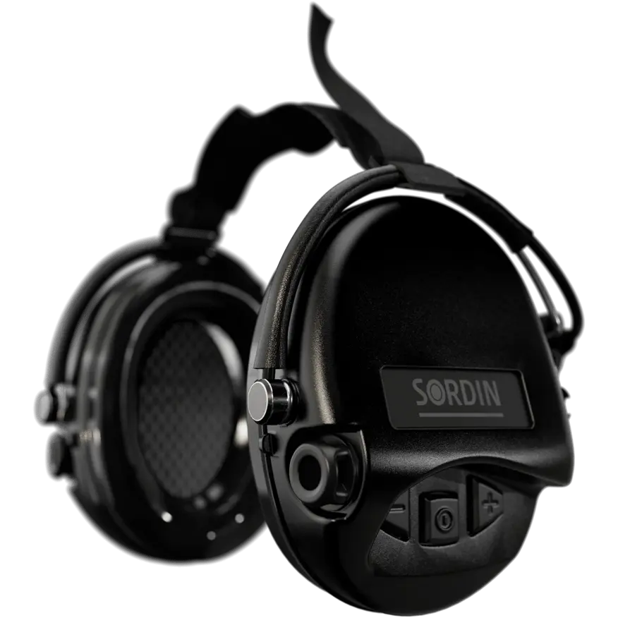 Sordin Supreme MIL AUX Active Shooting Earmuff with Neckband