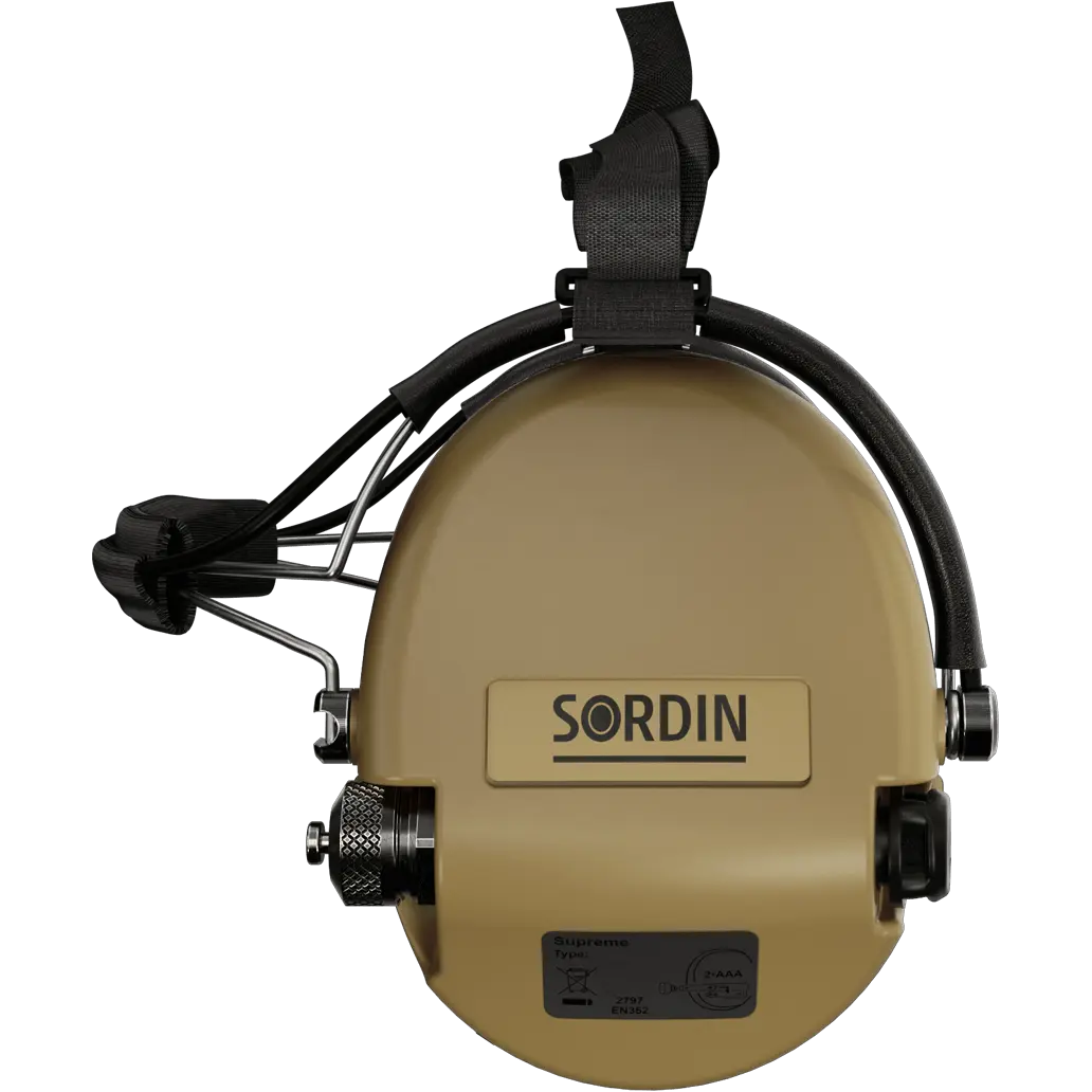 Sordin Supreme MIL AUX Active Shooting Earmuff with Neckband