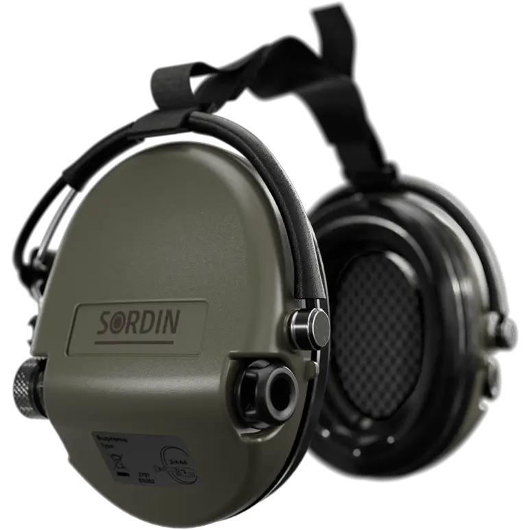 Sordin Supreme MIL AUX Active Shooting Earmuff with Neckband