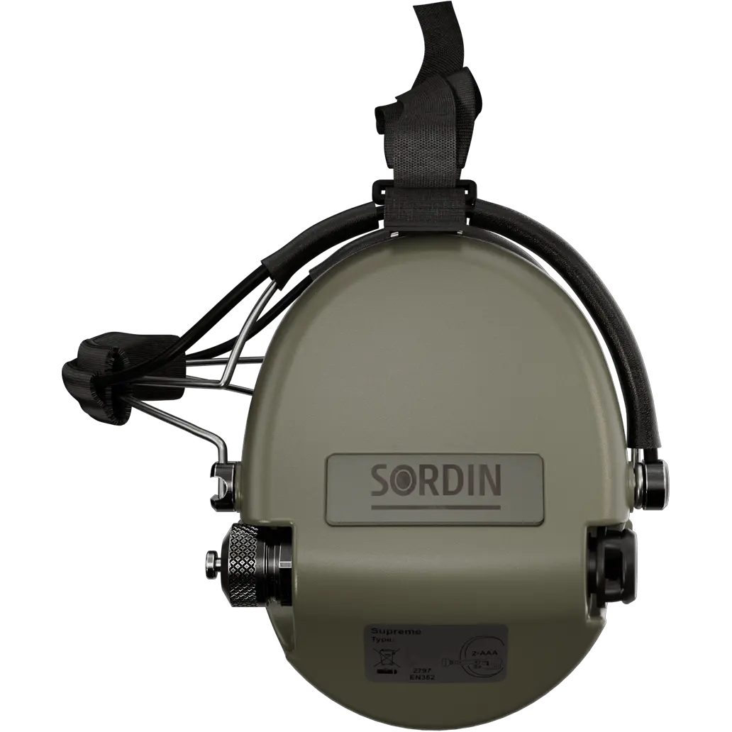 Sordin Supreme MIL AUX Active Shooting Earmuff with Neckband