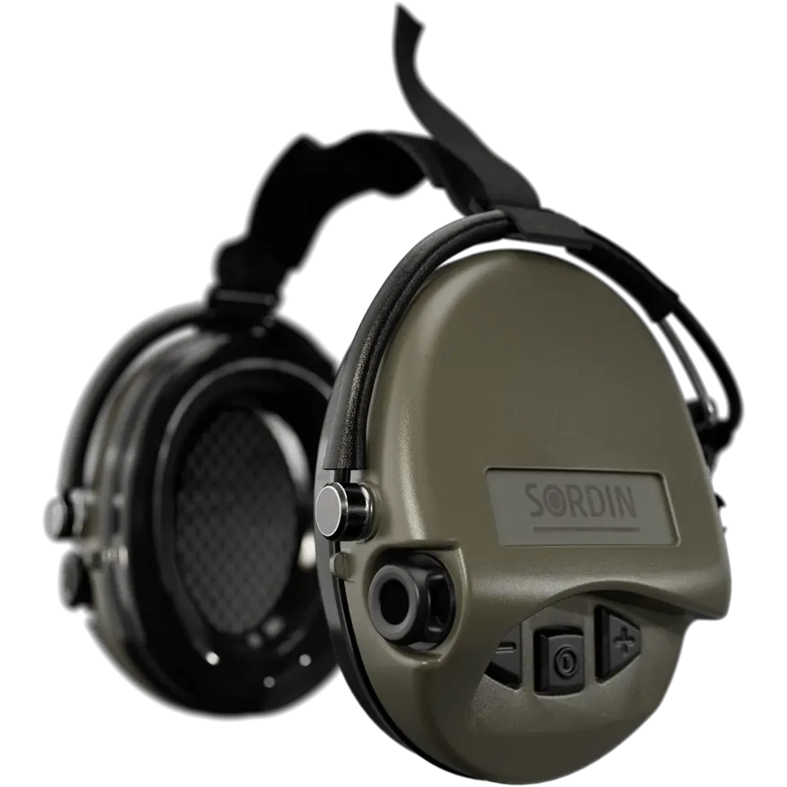 Sordin Supreme MIL AUX Active Shooting Earmuff with Neckband