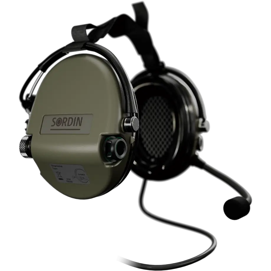 Sordin Supreme MIL CC Active Shooting Earmuff with Neckband & Nexus TP120 Plug