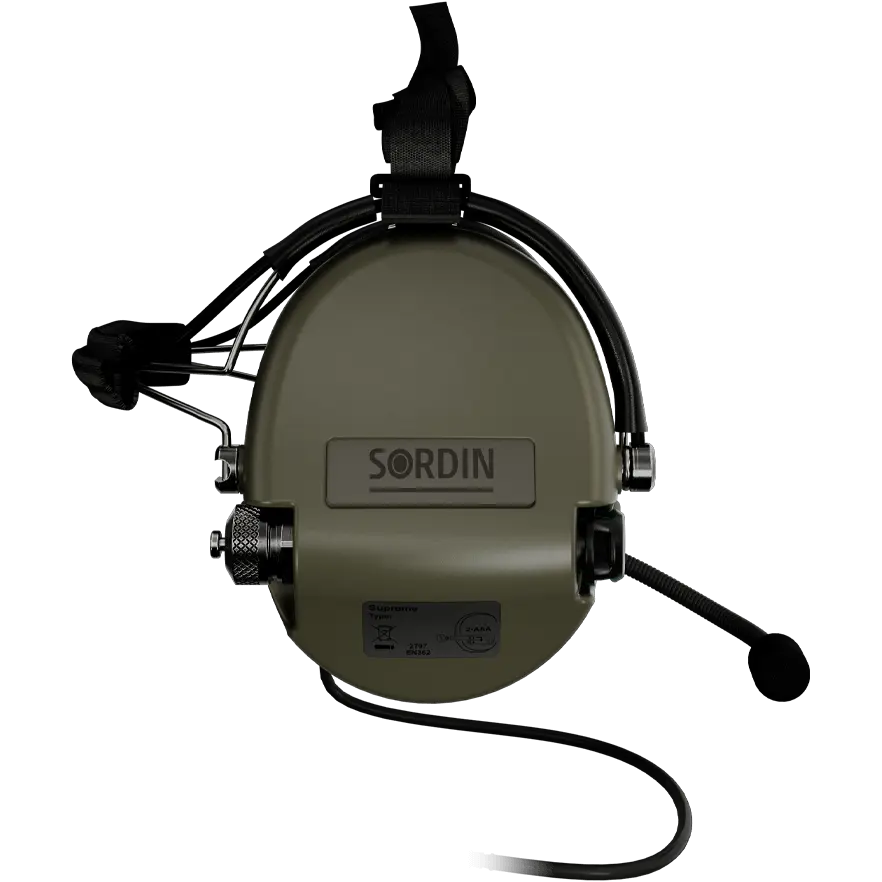 Sordin Supreme MIL CC Active Shooting Earmuff with Neckband & Nexus TP120 Plug