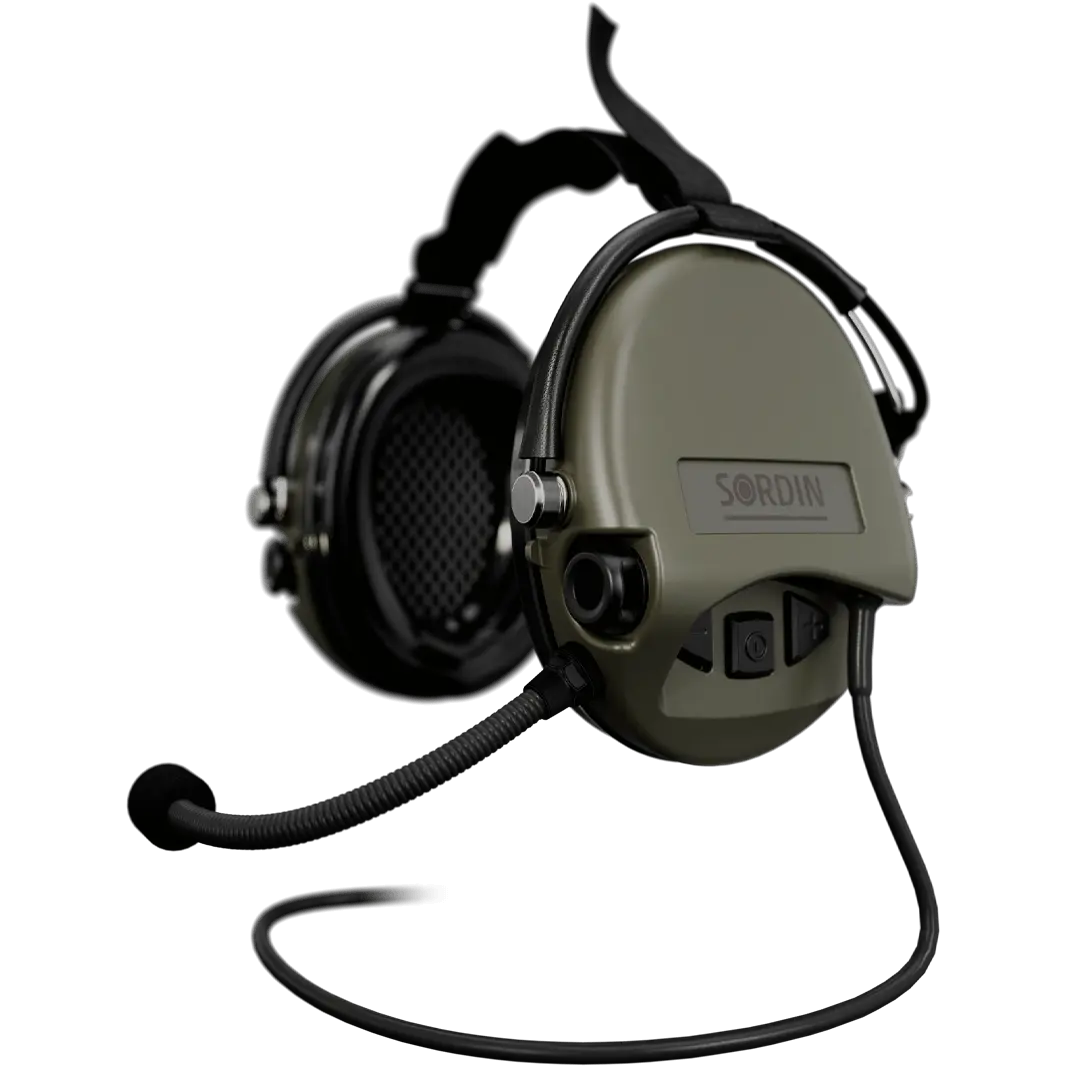 Sordin Supreme MIL CC Active Shooting Earmuff with Neckband & Nexus TP120 Plug