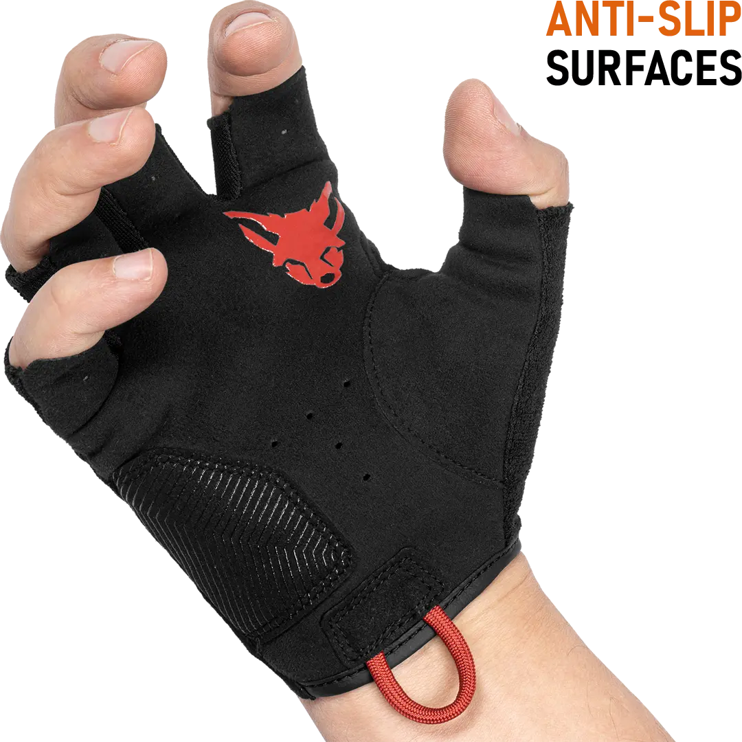 ACE Schakal Tactical Fingerless Gloves – With Padded Knuckles and High Grip Palms