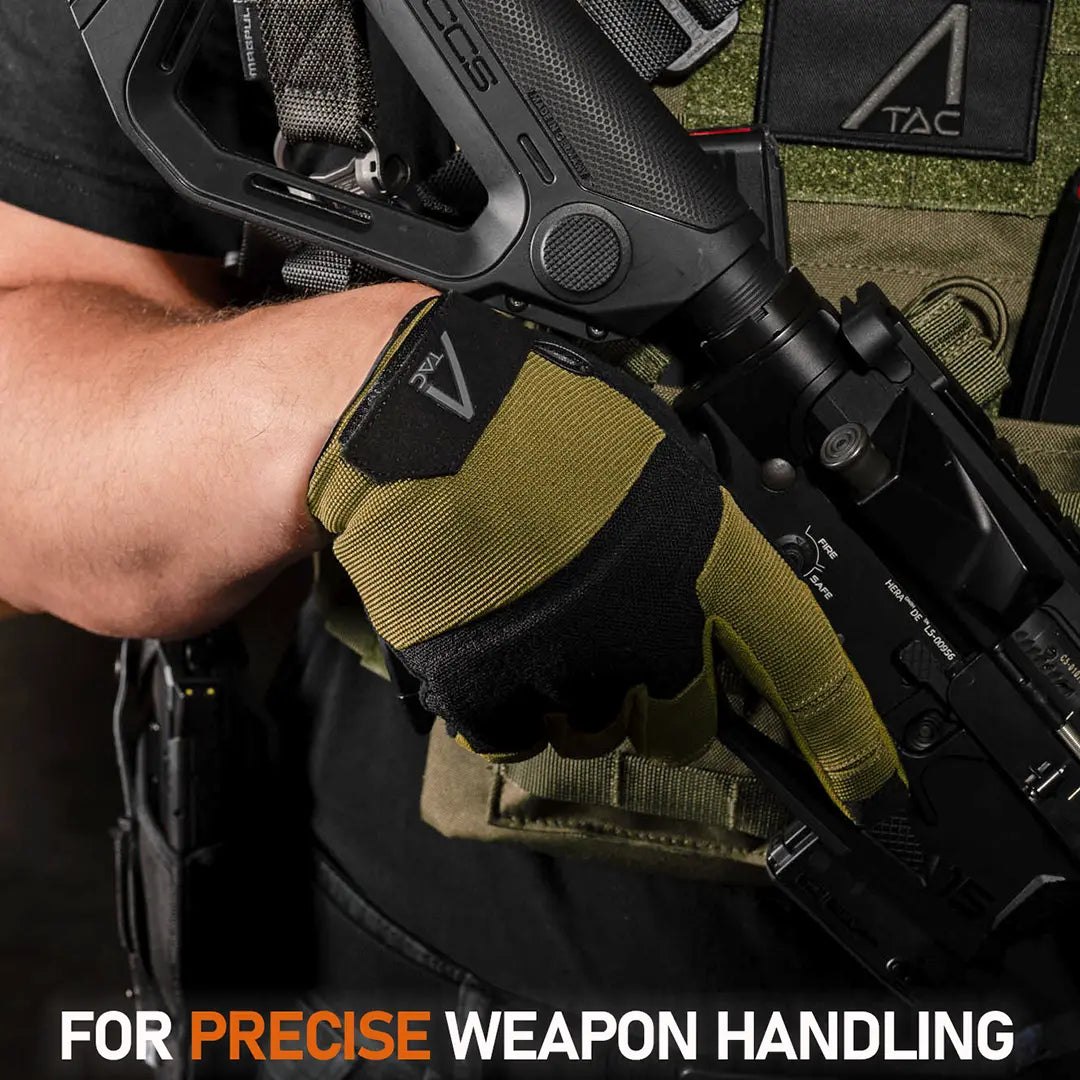 ACE Schakal Tactical Gloves - Secure Fit with Foam Knuckle Padding - Touchscreen Capable