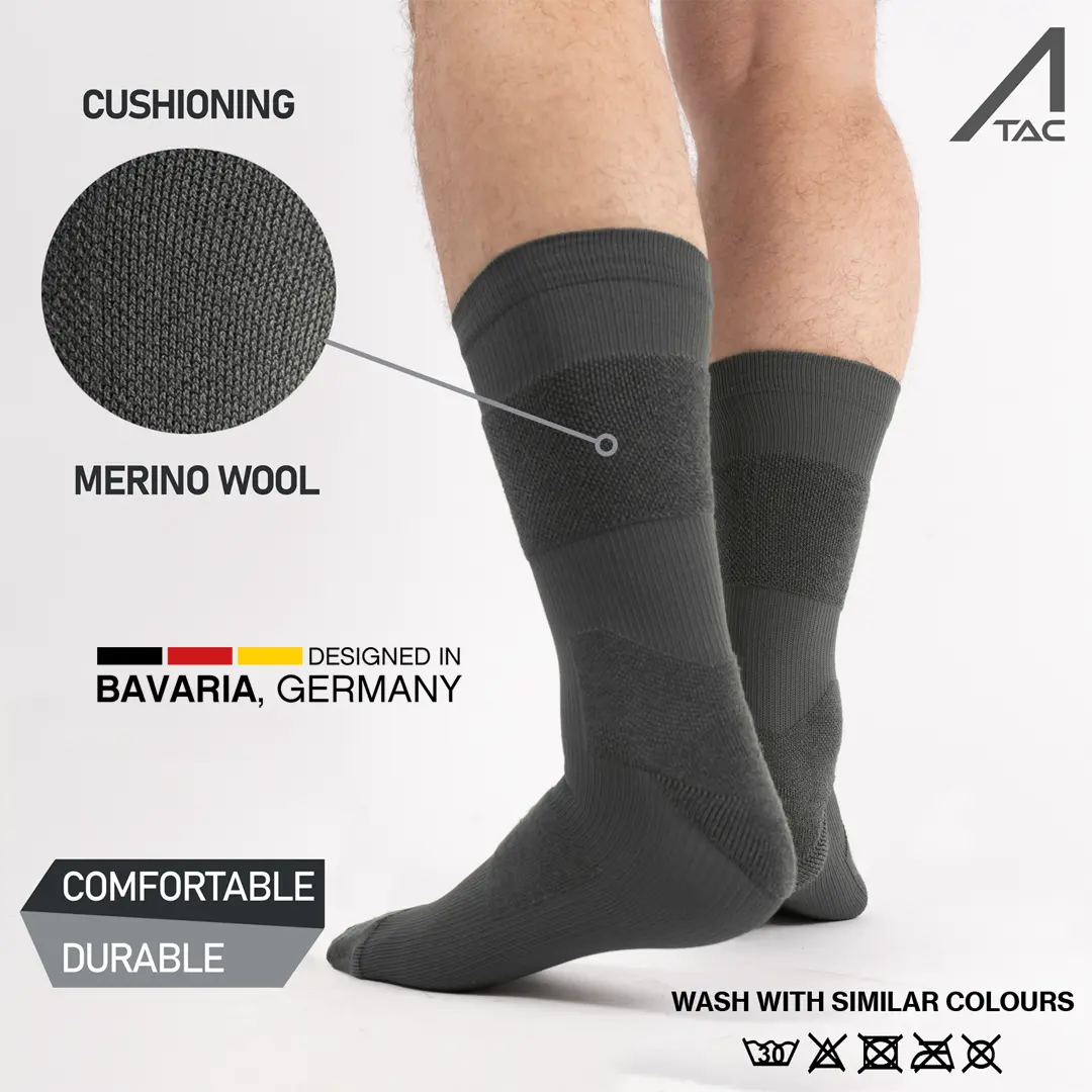 ACE Schakal Tactical Crew Length Socks with Cushioning - 3 Pairs