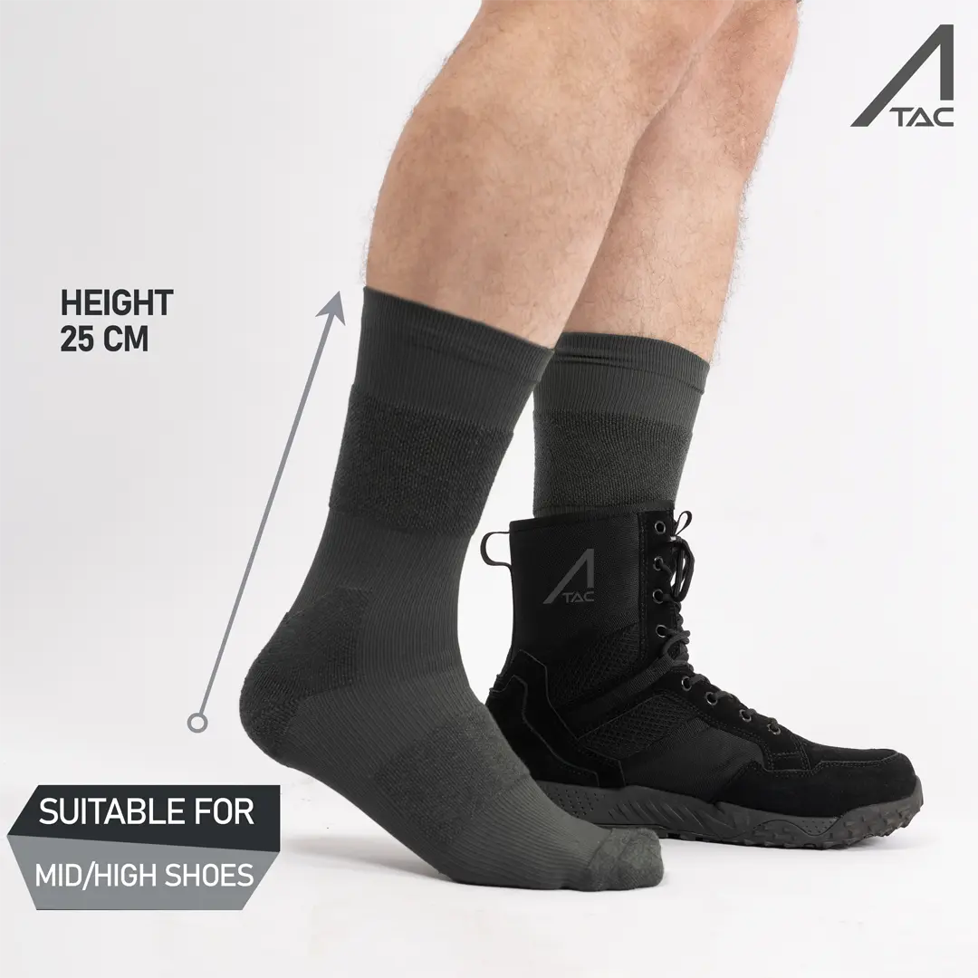 ACE Schakal Tactical Crew Length Socks with Cushioning - 1 Pair