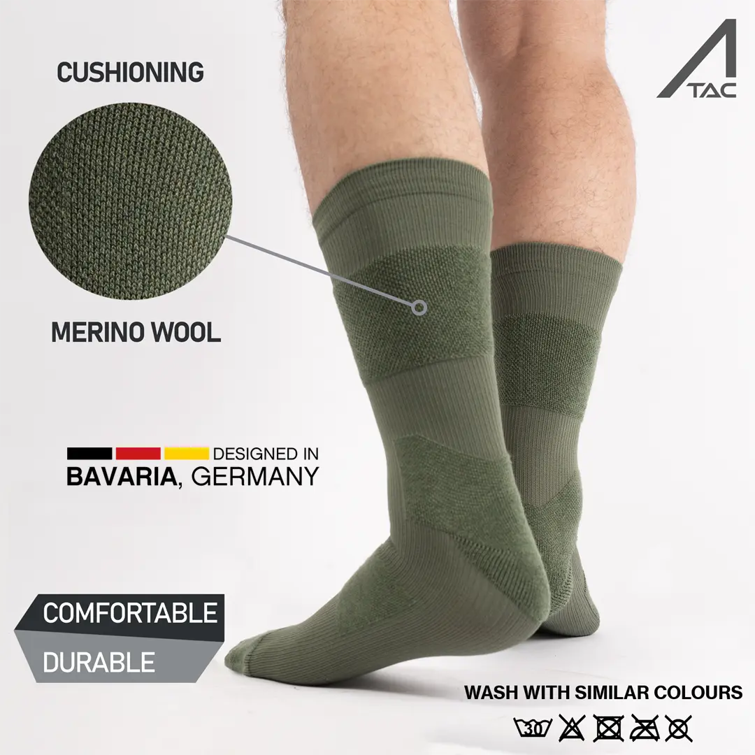 ACE Schakal Tactical Crew Length Socks with Cushioning - 3 Pairs