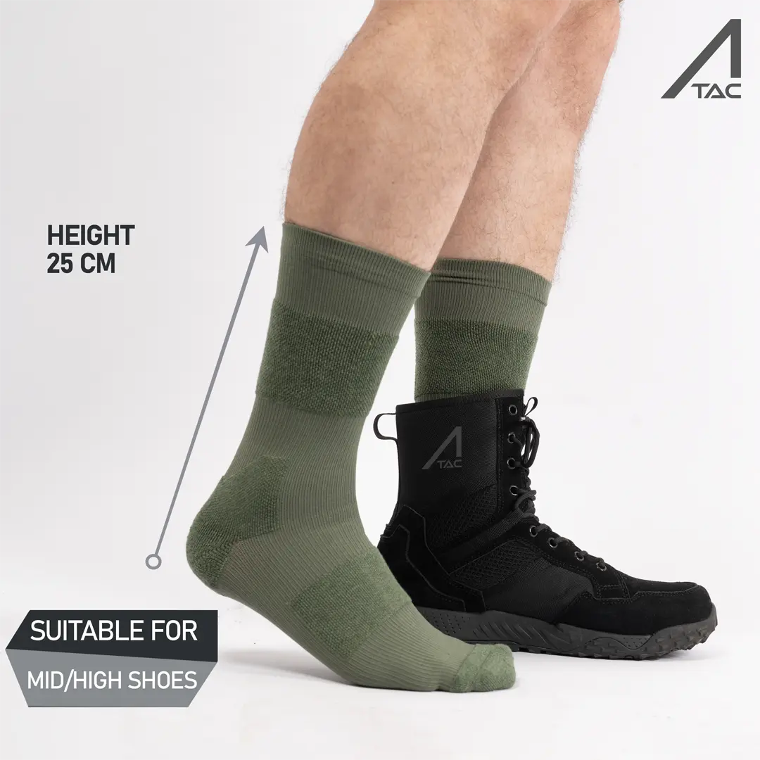 ACE Schakal Tactical Crew Length Socks with Cushioning - 1 Pair