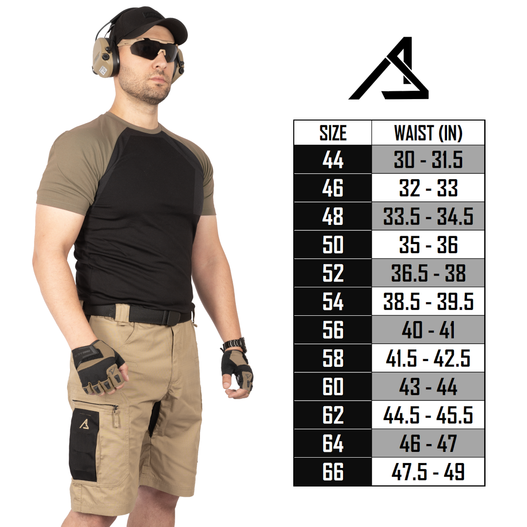 ACE Schakal Tactical Cargo Shorts - Hiking Pants with Stretch Waistband